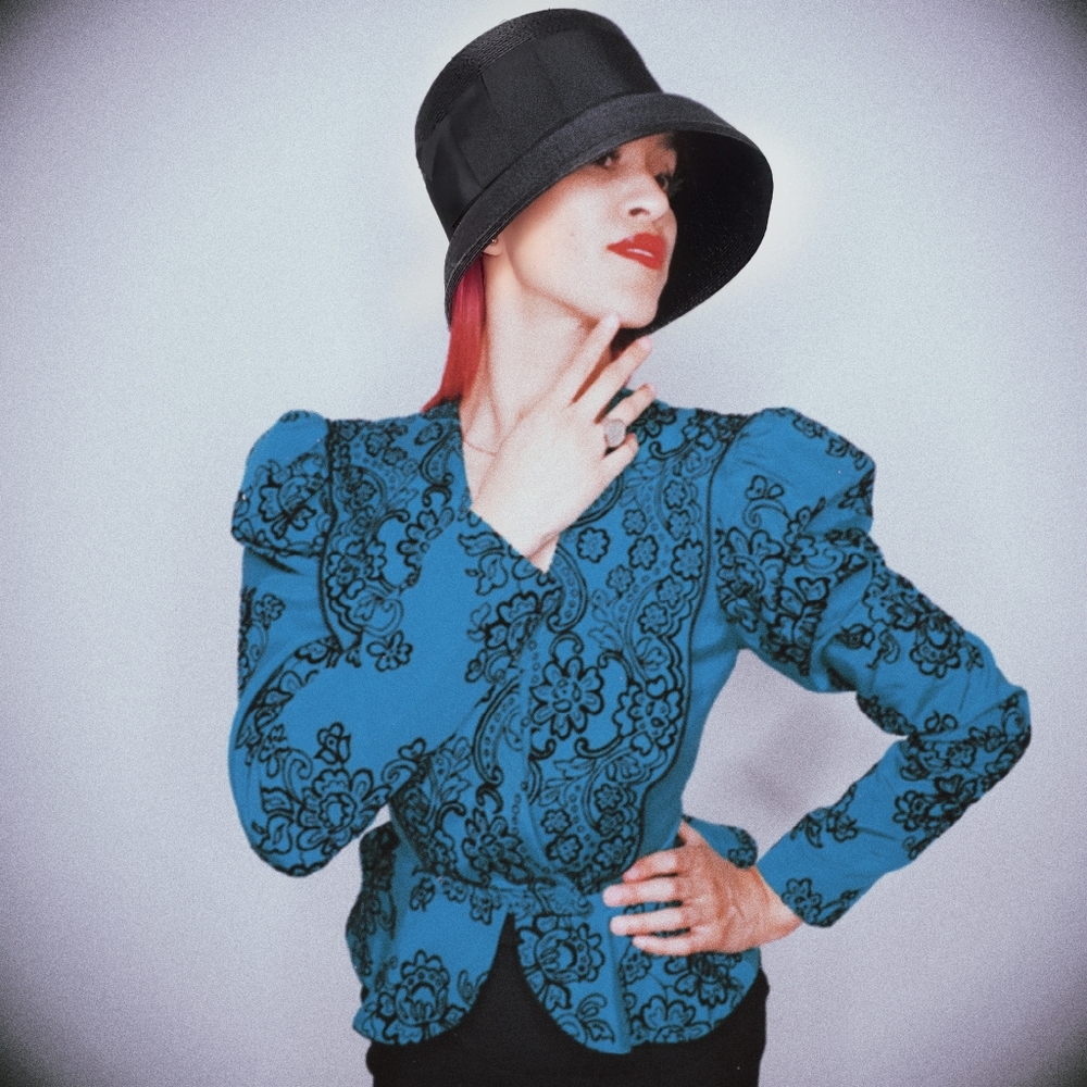 Frank Olive | Black Straw Bucket Hat / High Crown Size S - Picture 9 of 9